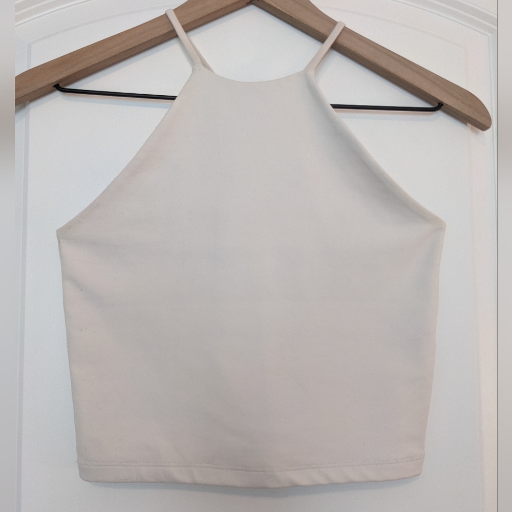 Abercrombie & Fitch XS Cream Criss-Cross Adjustable Straps Stretch Tank